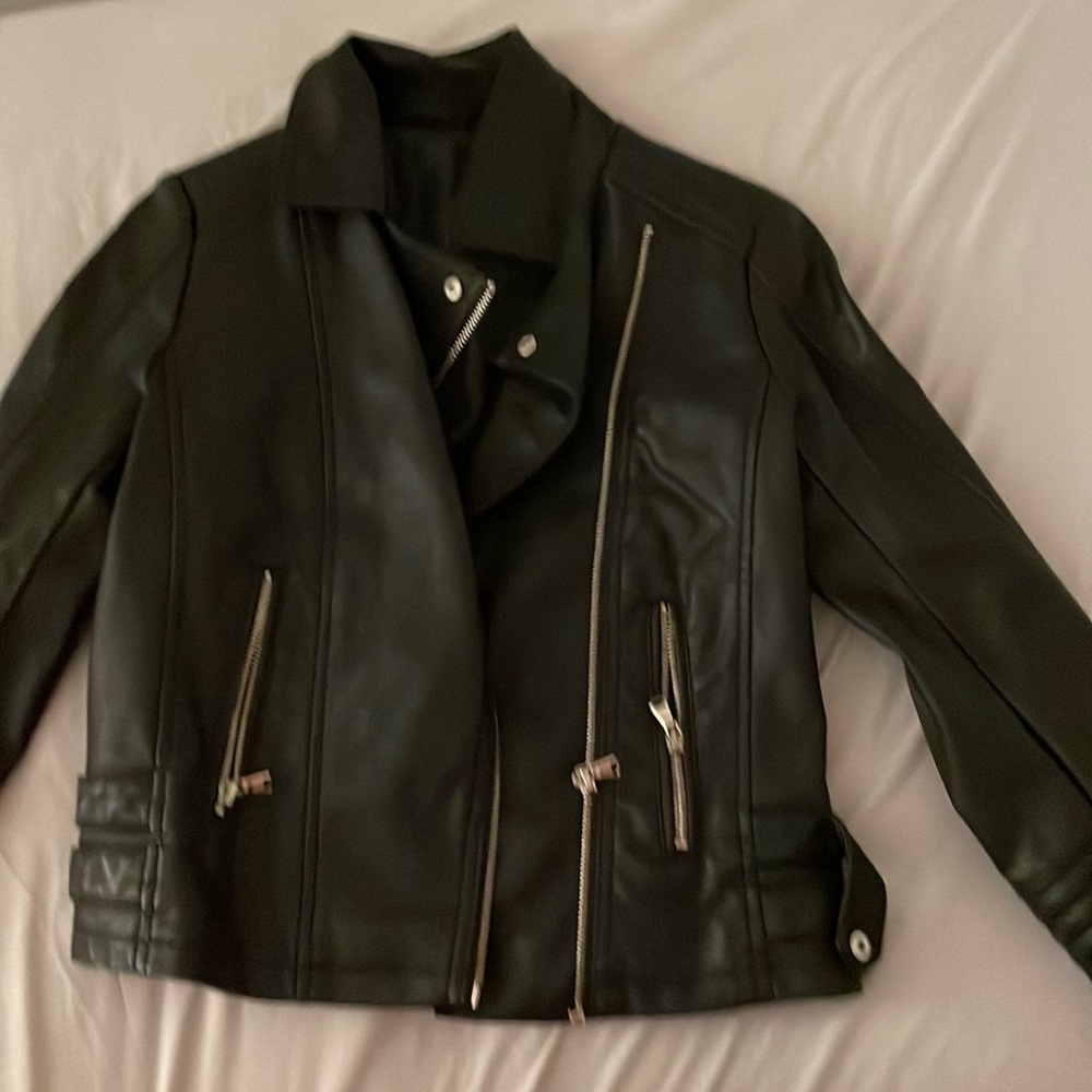 Kids large faux leather jacket